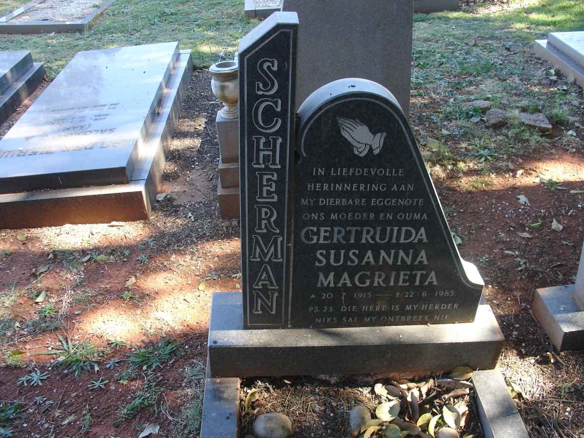 SCHERMAN Gertuida Susanna Magrieta 1915-1985