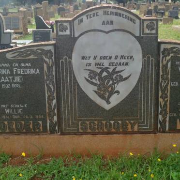 SCROOBY William Leopoldt 1927-1994 &amp; Catharina Fredrika 1932- :: SCROOBY Willie 1951-1955