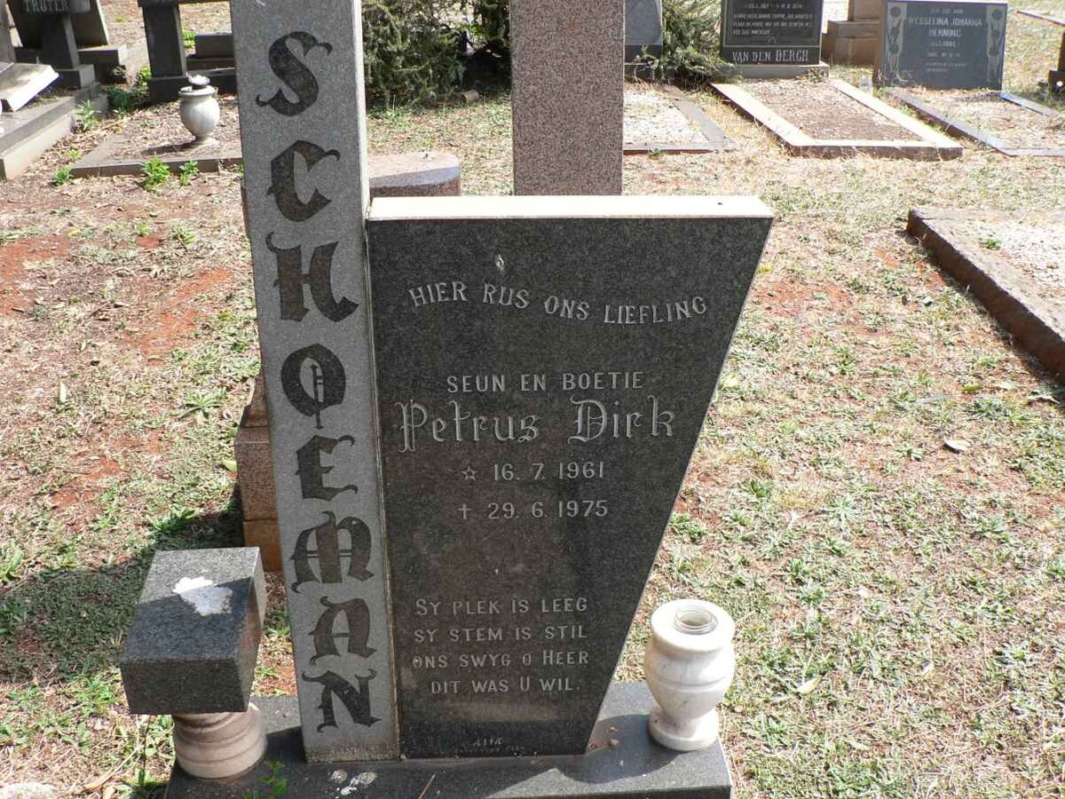 SCHOEMAN Petrus Dirk 1961-1975