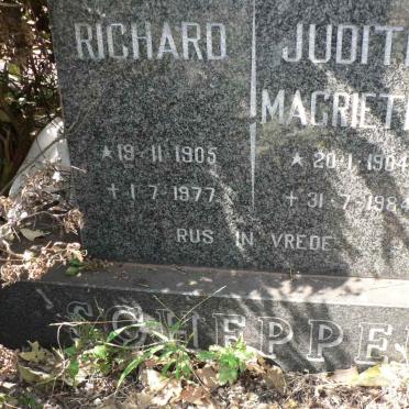 SCHEPPEL Richard 1905-1977 &amp; Judith Magrietha 1904-1984