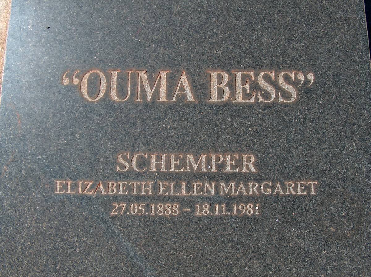 SCHEMPER Elizabeth Ellen Margaret 1888-1981