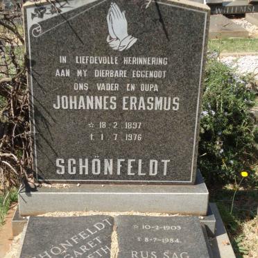 SCHONFELDT Johannes Erasmus 1897-1976