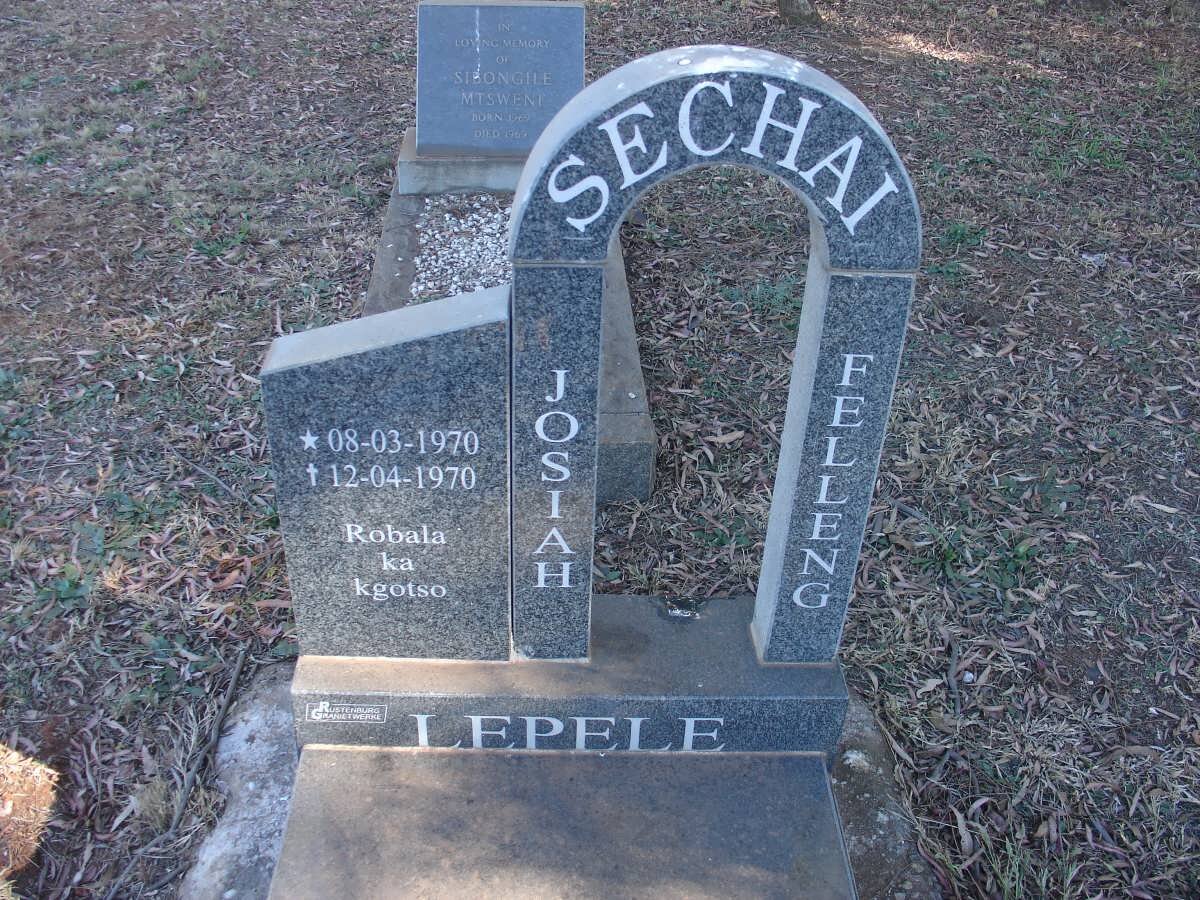 SECHAI Josiah Felleng 1970-1970