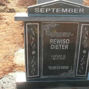 SEPTEMBER Rewiso Dieter 1972-2012