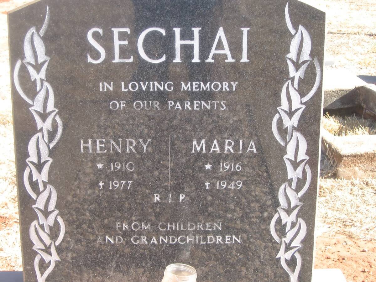 SECHAI Henry 1910-1977 &amp; Maria 1916-1949