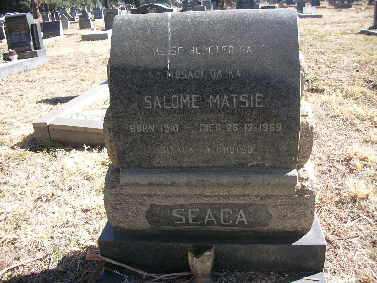 SEAGA Salome Matsie 1910-1969