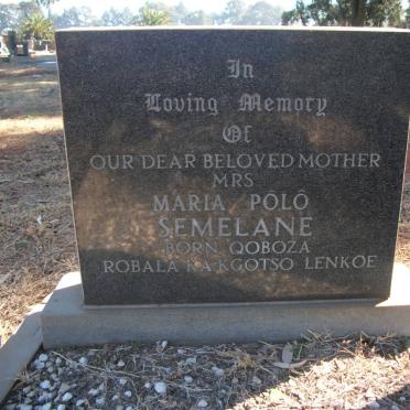 SEMELANE Maria Pôlô nee QOBOZA