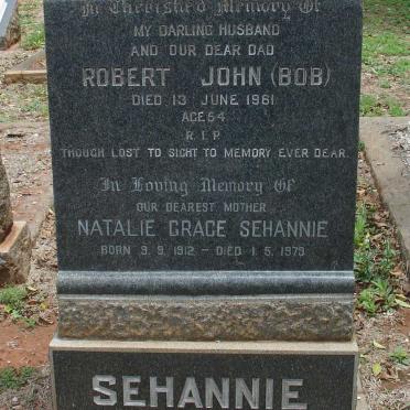 SEHANNIE Robert John -1961 &amp; Natalie Grace 1912-1979
