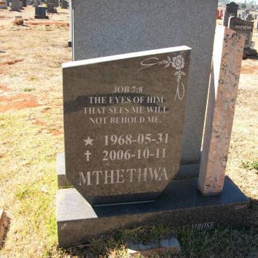 SIBONGILE Jonah 1968-2006