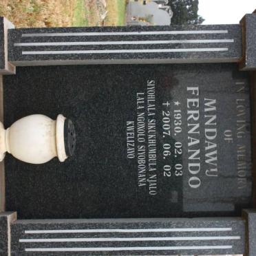 SIMBANI Mndawu Fernando 1930-2007