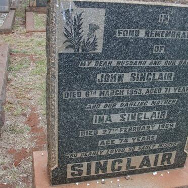 SINCLAIR John -1953 &amp; Ida -1969