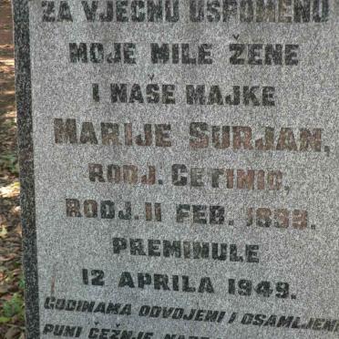 SURJAN Marije 1853-1949
