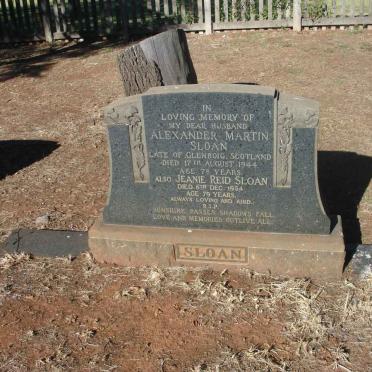 SLOAN Alexander Martin -1944 &amp; Jeanie Reid -1954