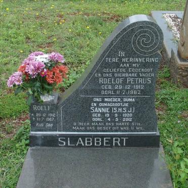 SLABBERT Roelof Petrus  1912-1967 &amp; S.H.S.J.J 1920-2012    