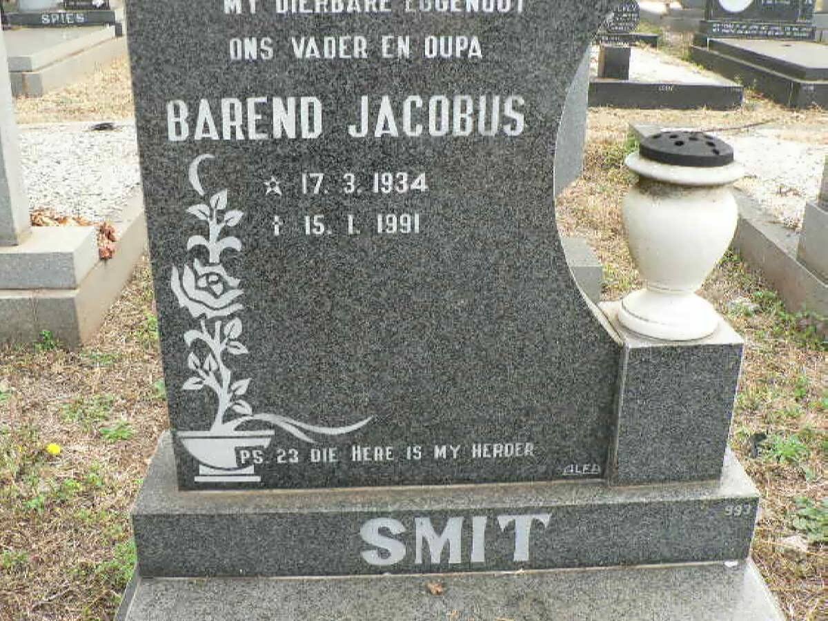 SMIT Barend Jacobus 1934-1991