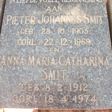 SMIT Pieter Johannes 1905-1969 &amp; Anna Maria Catharina 1912-1974