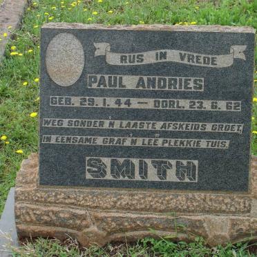 SMITH Paul Andries 1944-1962