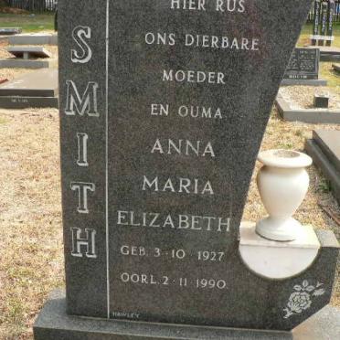 SMITH Anna Maria Elizabeth 1927-1990