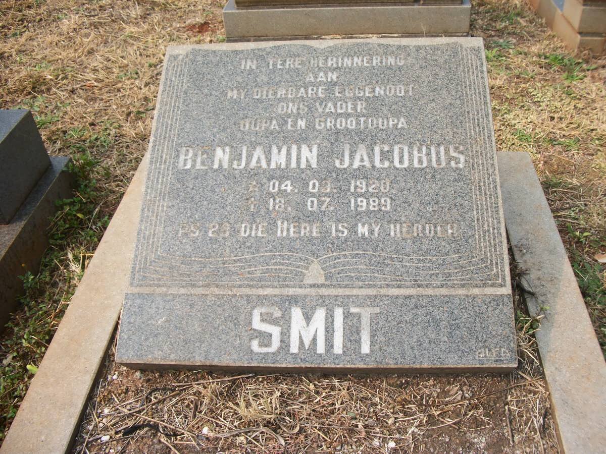 SMIT Benjamin Jacobus 1920-1989