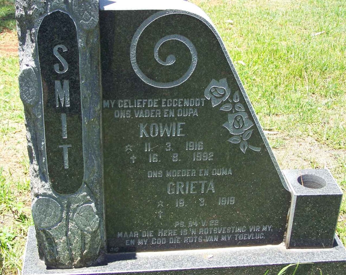 SMIT Kowie 1916-1992 &amp; Grieta 1919-