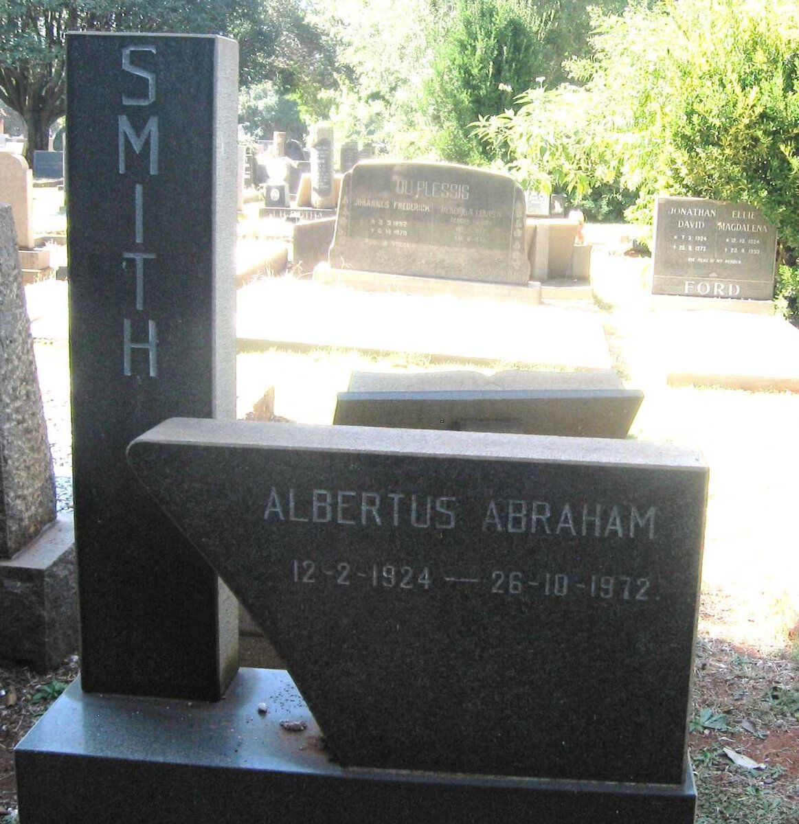 SMITH Albertus Abraham 1924-1972