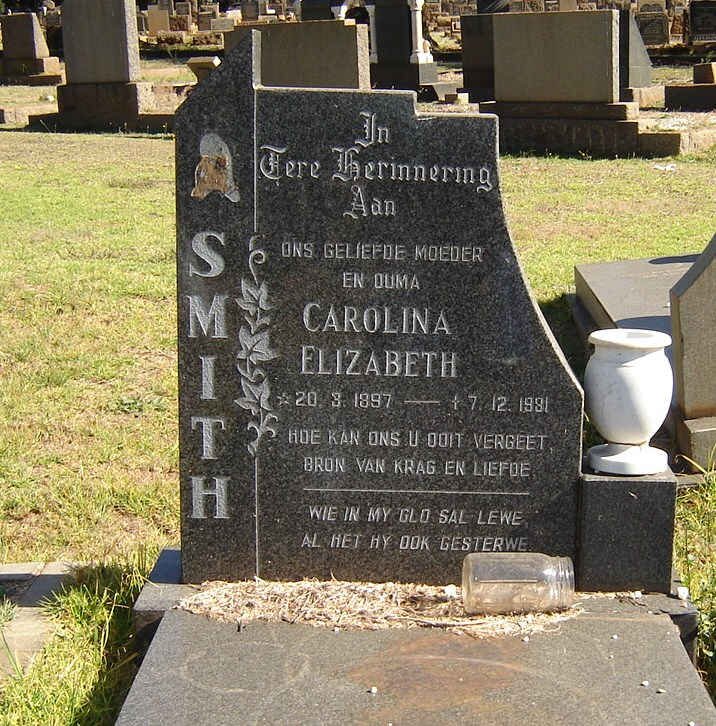 SMITH Carolina Elizabeth 1897-1981