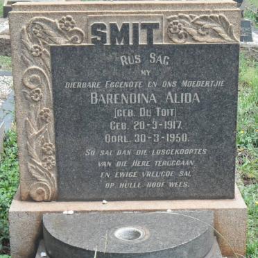 SMIT Barendina Alida nee DU TOIT 1917-1950