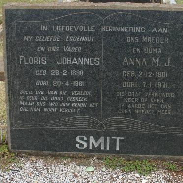 SMIT Floris Johannes 1898-1961 &amp; Anna M.J. 1901-1971