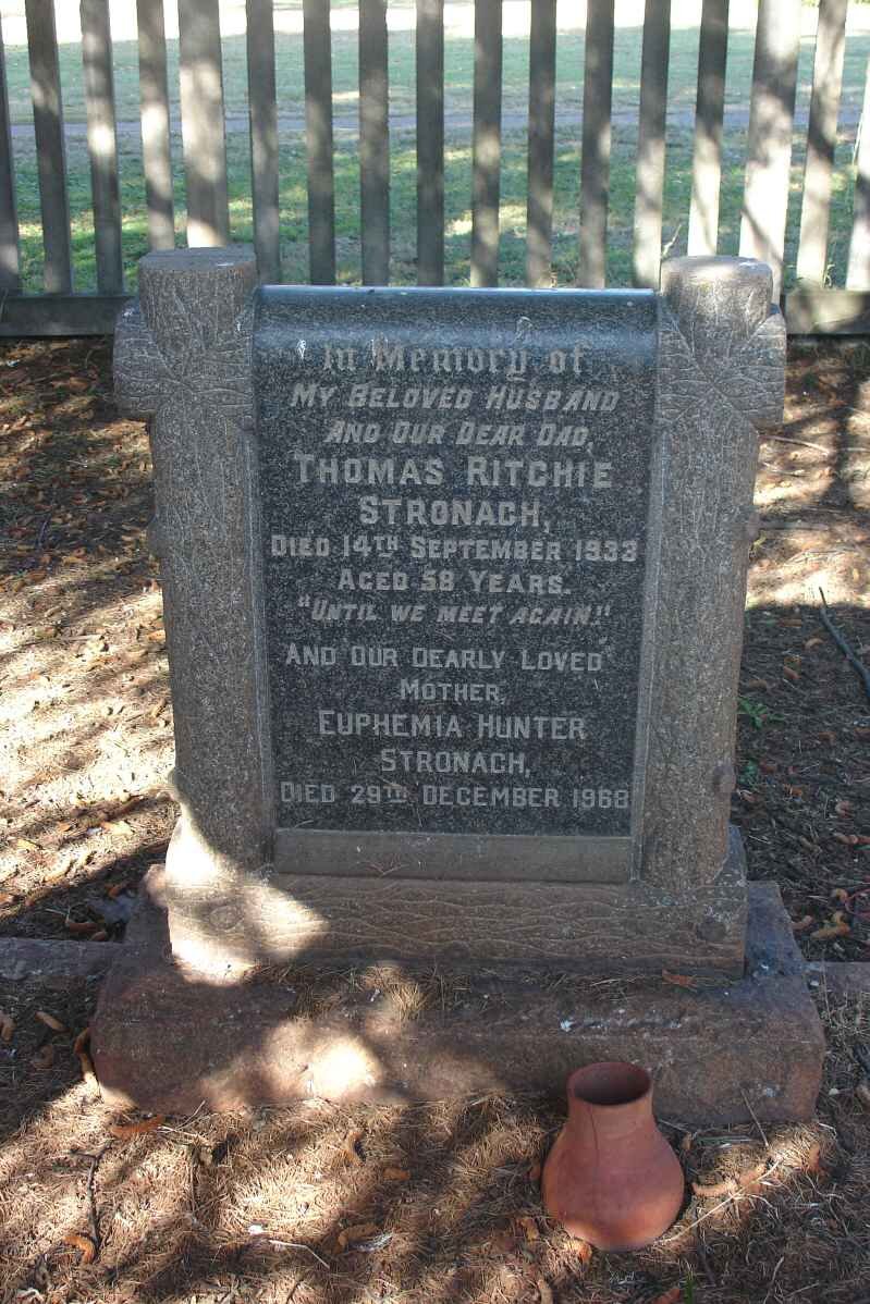 STRONACH Thomas Ritchie -1933 &amp; Euphemia Hunter -1968 
