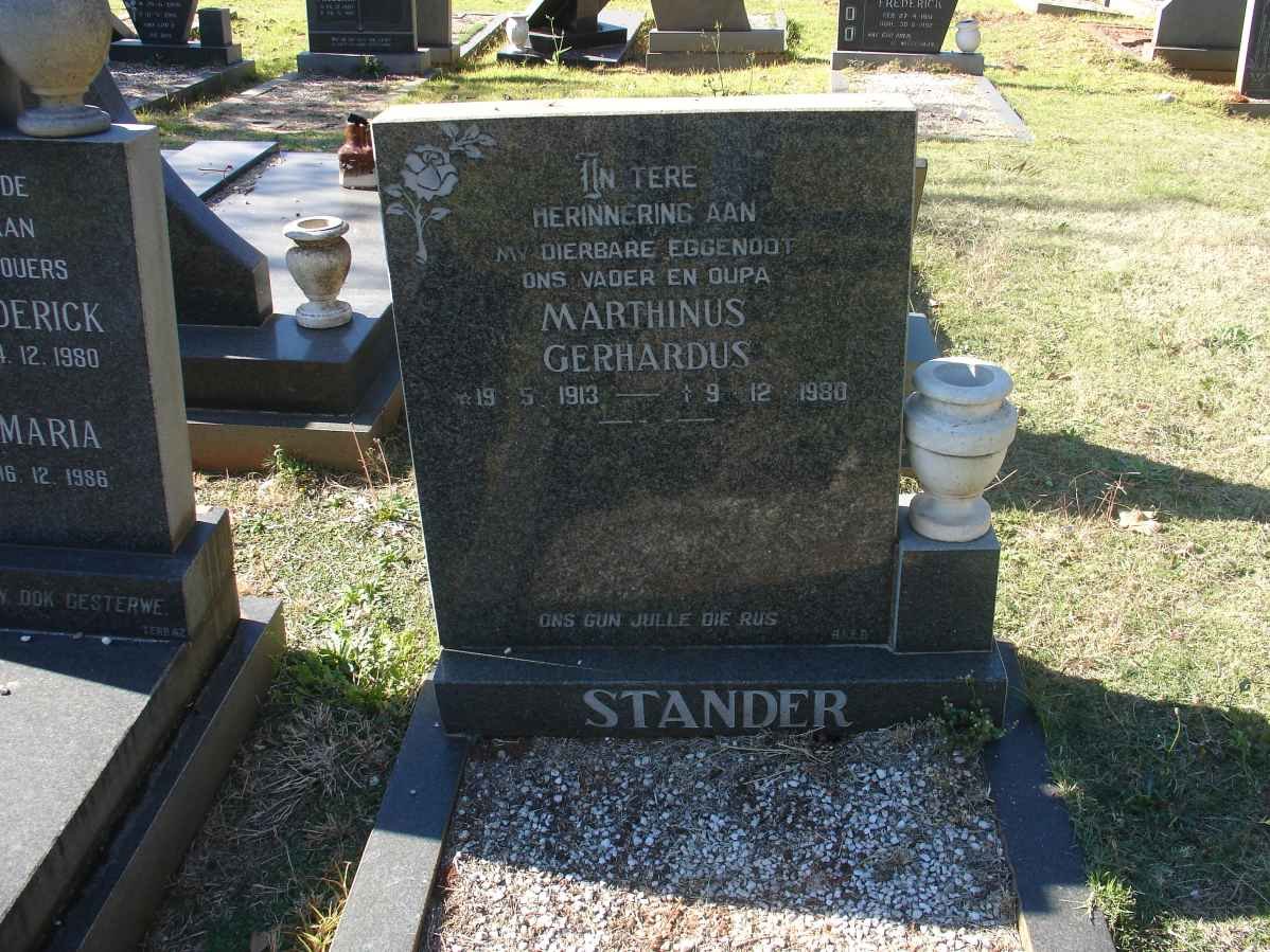 STANDER Marthinus Gerhardus 1913-1980