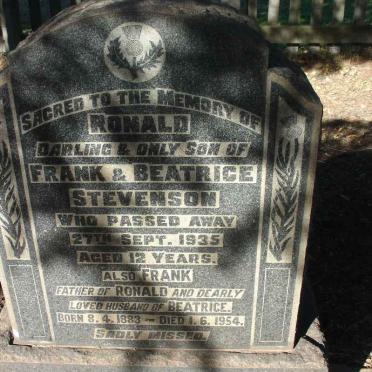 STEVENSON Frank 1883-1954 :: STEVENSON Ronald -1935