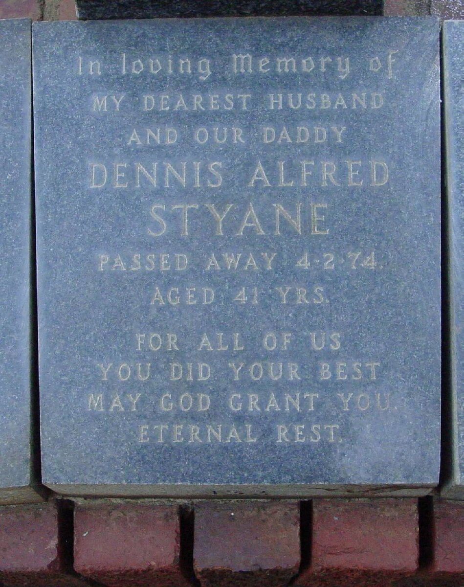 STYANE Dennis Alfred -1974