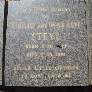 STEYL Craig 1971-1971 :: STEYL Warren 1971-1971