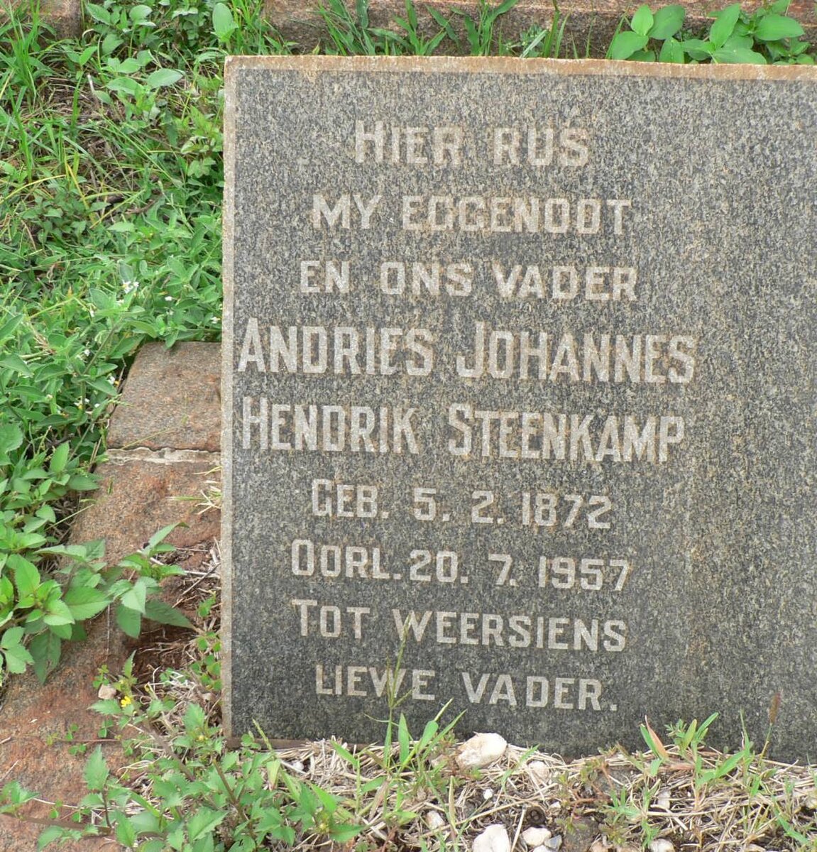 STEENKAMP Andries Johannes Hendrik 1872-1957