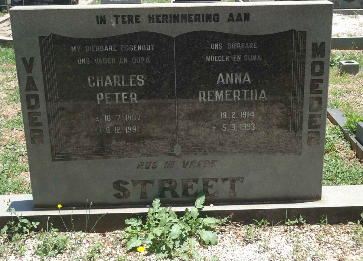 STREET Charles Peter 1907-1991 &amp; Anna Remertha 1914-1993