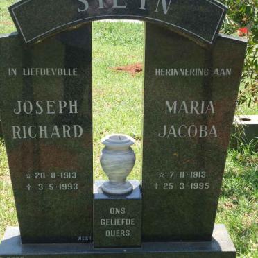 STEYN Joseph Richard 1913-1993 &amp; Maria Jacoba 1913-1995