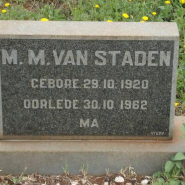 STADEN M.M., van 1920-1962