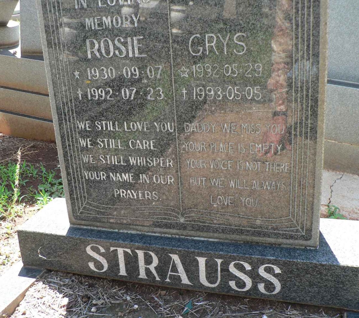 STRAUSS Grys 1932-1993 &amp; Rosie 1930-1992 