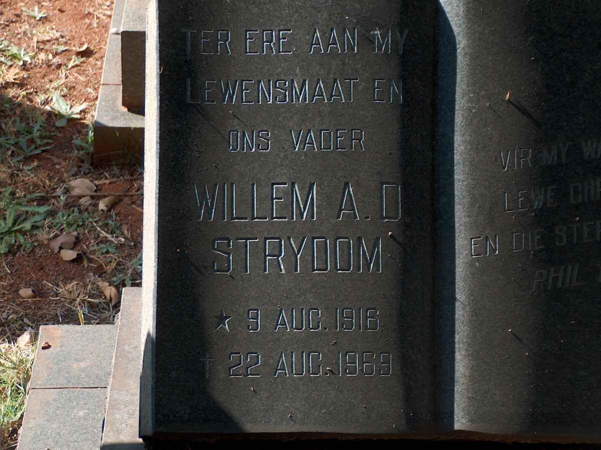 STRYDOM Willem A.D. 1916-1969