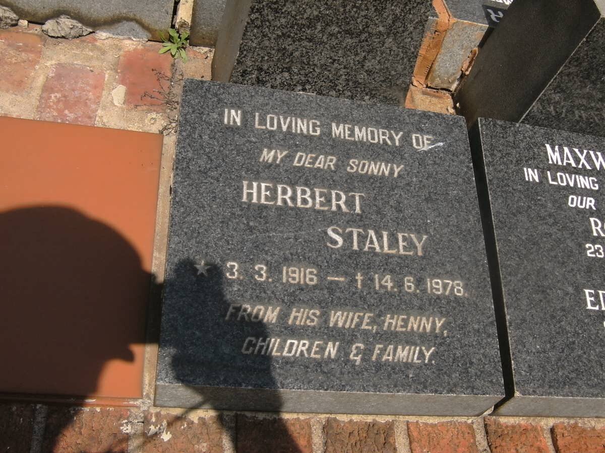 STALEY Herbert 1916-1978