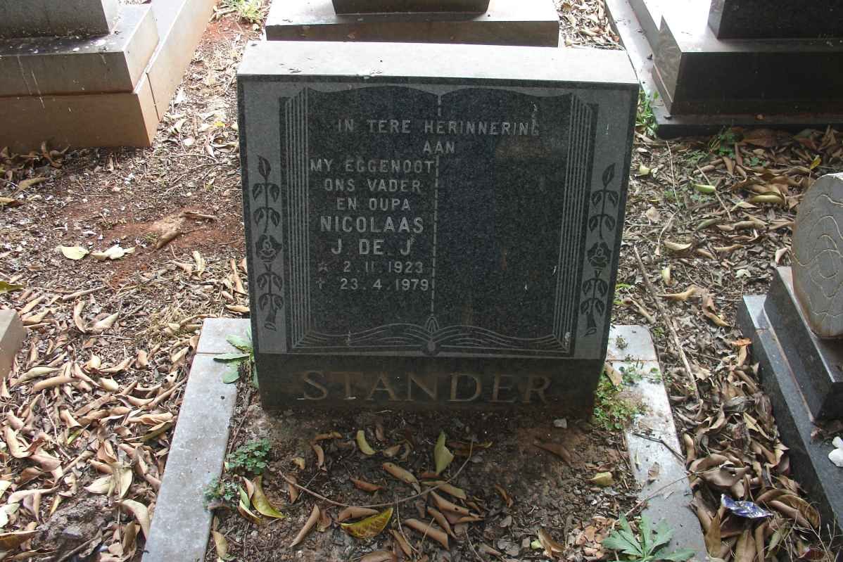 STANDER Nicolaas J. De J. 1923-1979