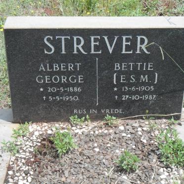 STREVER Albert George 1886-1950 &amp; E.S.M. 1905-1987