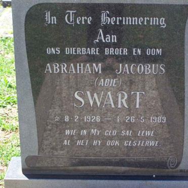 SWART Abraham Jacobus 1926-1989