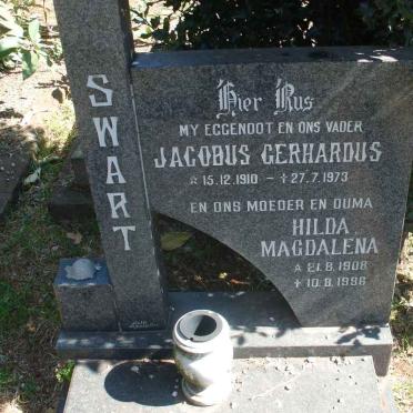 SWART Jacobus Gerhardus 1910-1973 &amp; Hilda Magdalena 1908-1996