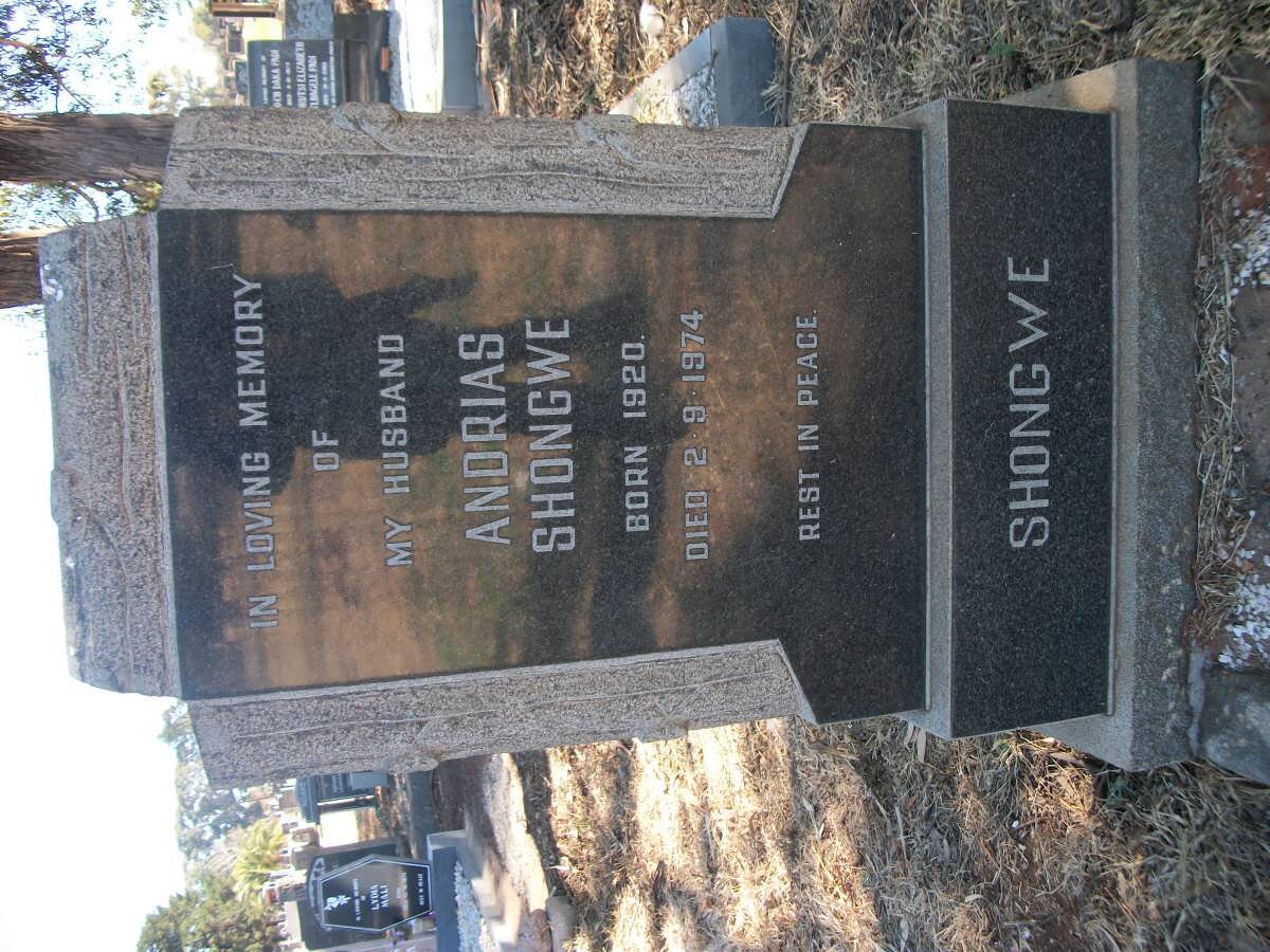 SHONGWE Andrias 1920-1974