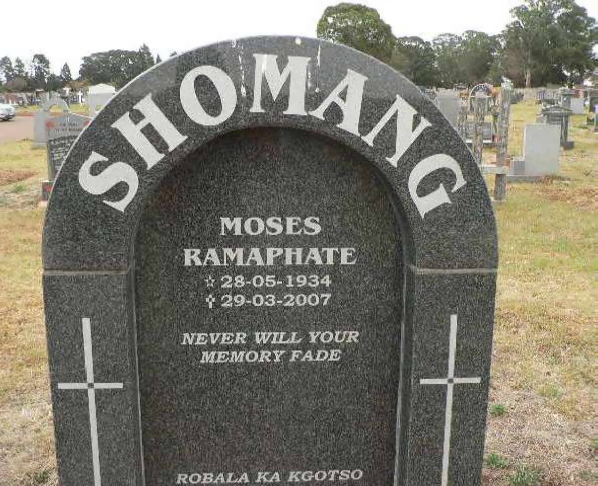 SHOMANG Moses Ramaphate 1934-2007