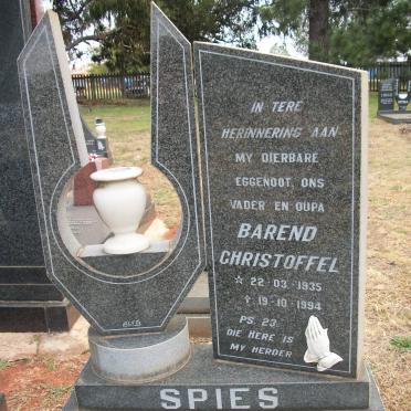 SPIES Barend Christoffel 1935-1994