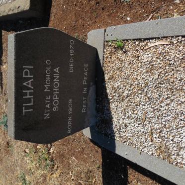 TLHAPI Ntate Moholo Sophonia 1909-1970