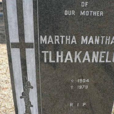 TLHAKANELO Martha Manthati 1904-1979