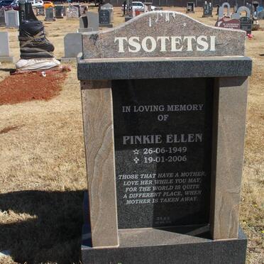 TSOTETSI Pinkie Ellen 1949-2006
